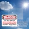 Signmission 5 in H x 7 in W, Vinyl Decal, Rectangle, Do Not Enter Confined Space Permit Required OS-2PACK-DS-D-57-L-19329 - alternate 2
